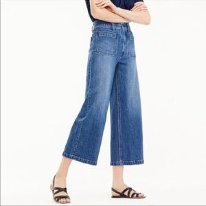 J. Crew Point Sur Wide Leg Crop Jeans Size 27